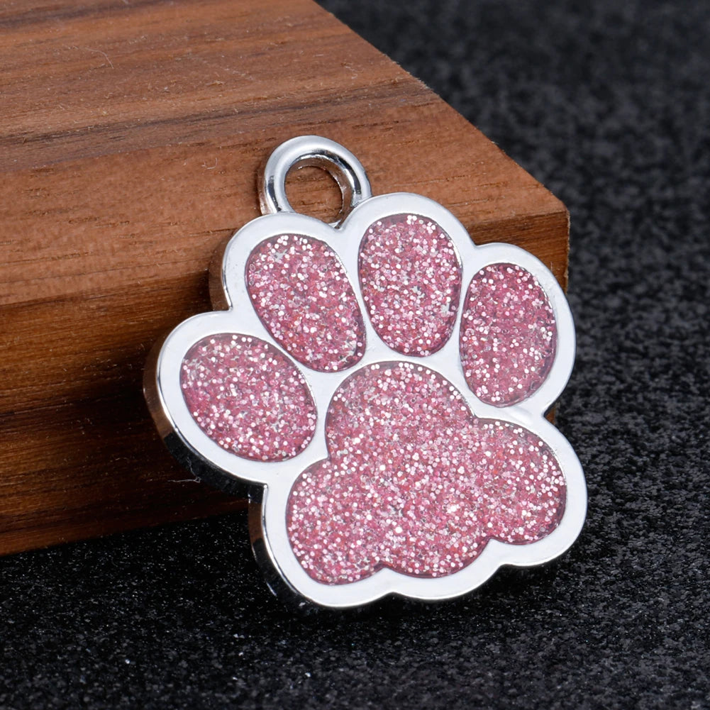 All the Glitter Pawprint ID Pendant