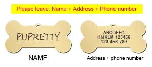 Bone Shaped Pet ID Tag