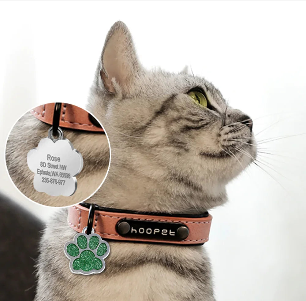 Glittering Paws Cat ID Tag