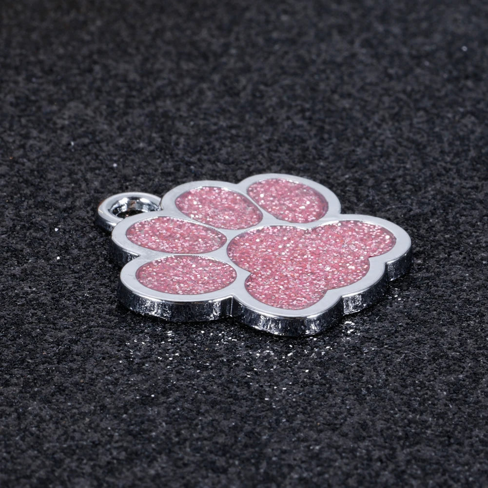 All the Glitter Pawprint ID Pendant