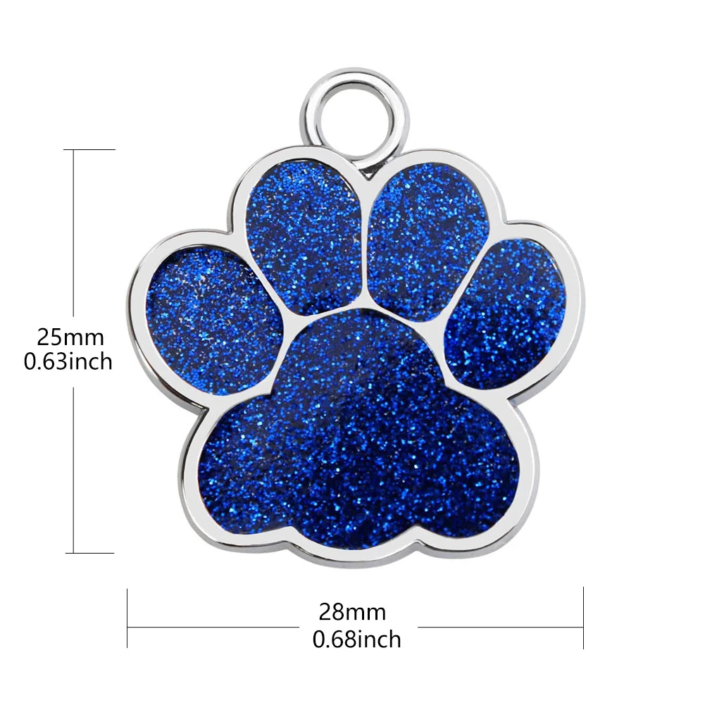 All the Glitter Pawprint ID Pendant