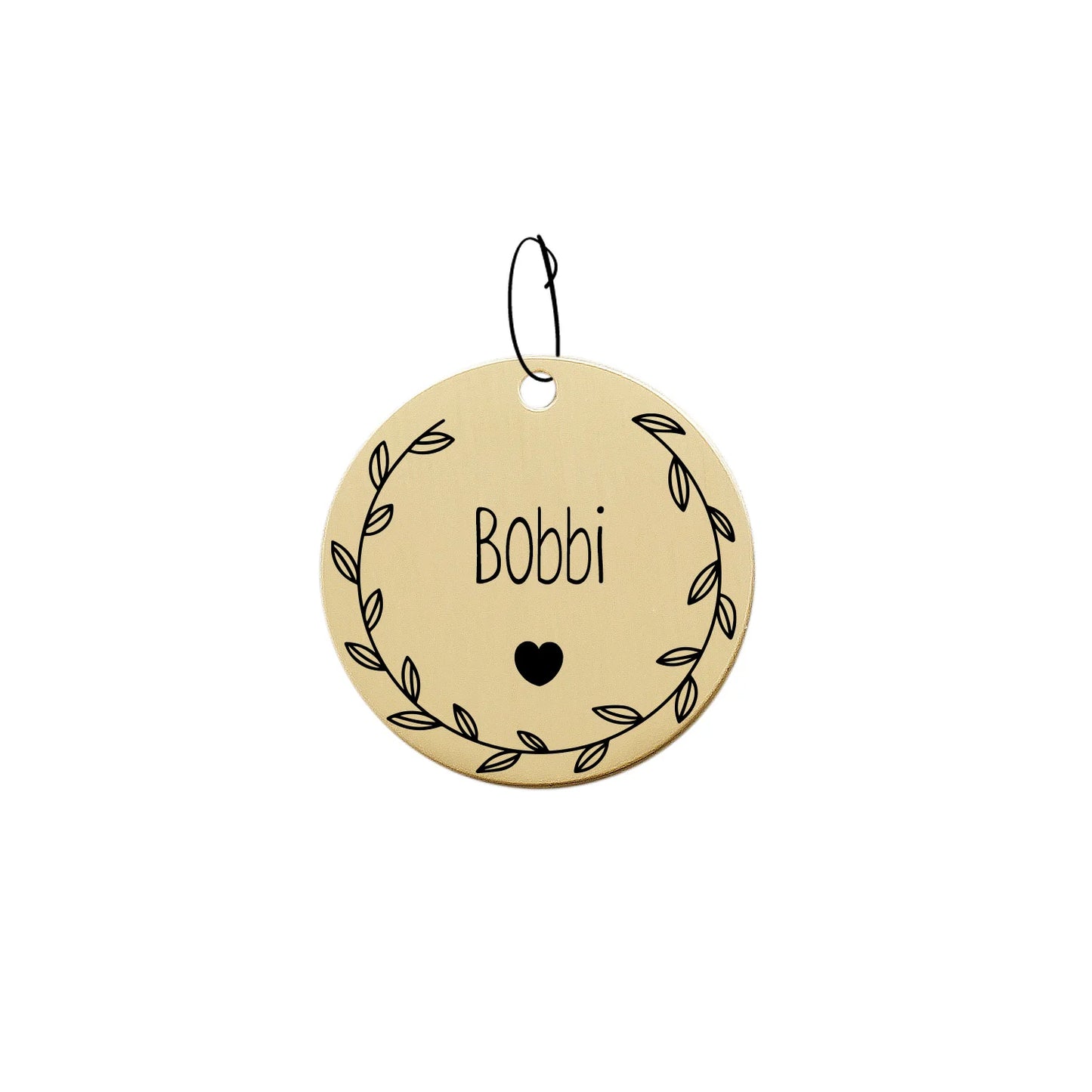 Flower Wreath Cat ID Tag