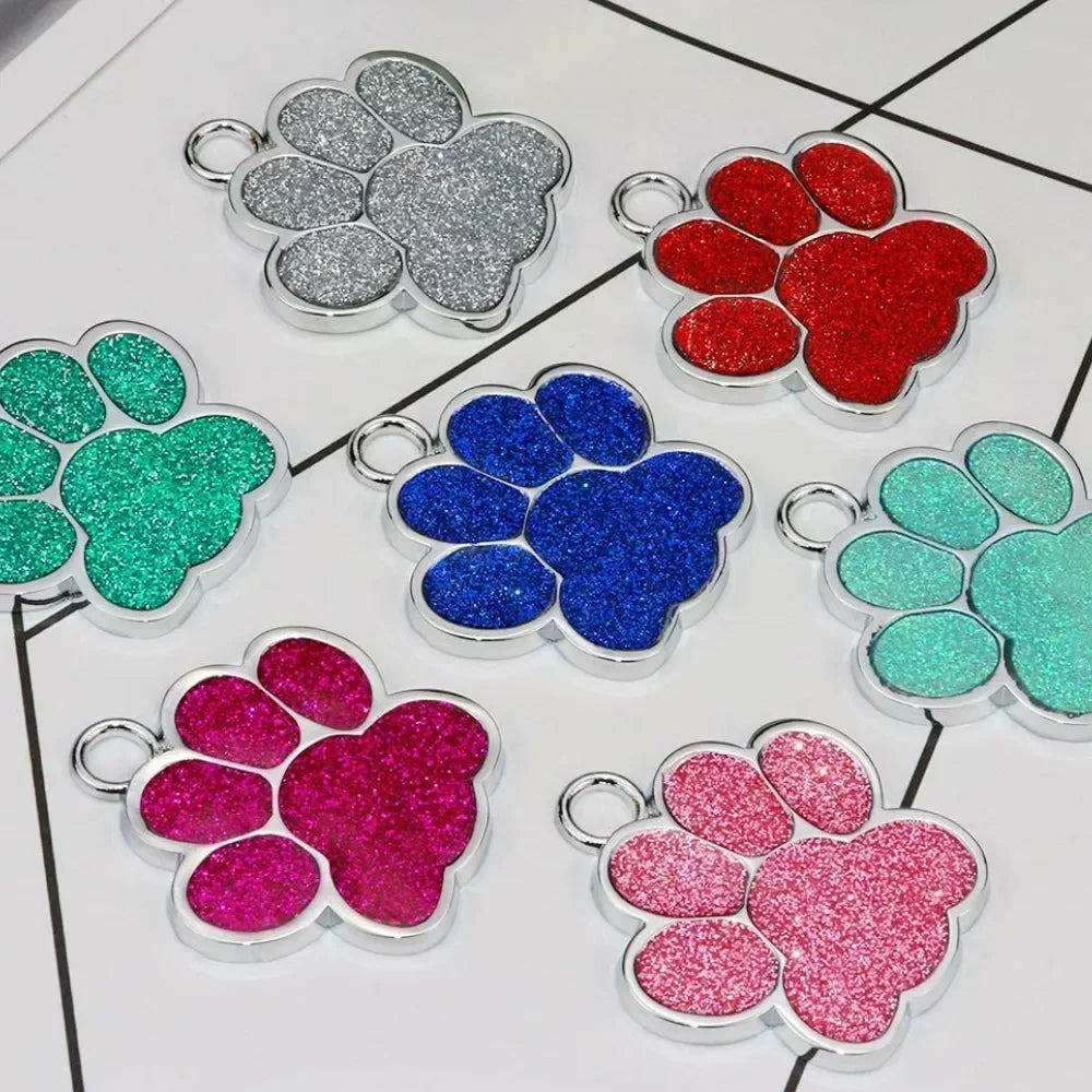 All the Glitter Pawprint ID Pendant