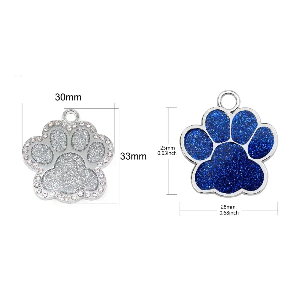 All the Glitter Pawprint ID Pendant