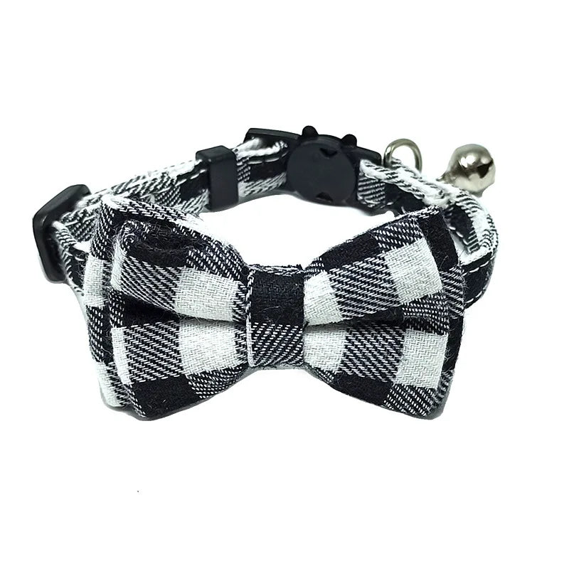 Scottish Plaid Breakaway Bow Tie Collar w/ Bell