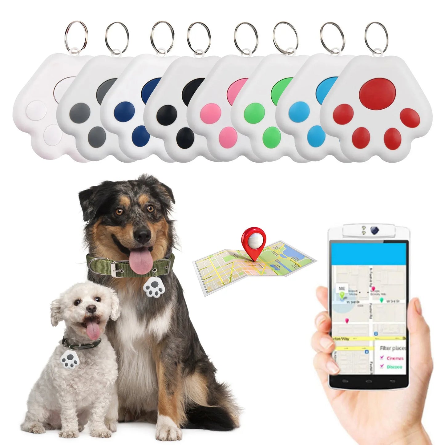 Pawprint Mini GPS Tracker Wireless Bluetooth-compatible