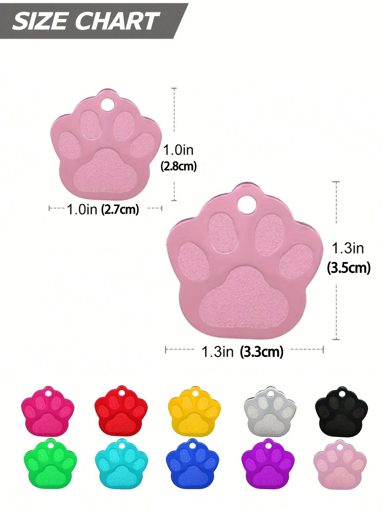 Classical Pet Paw ID Tag