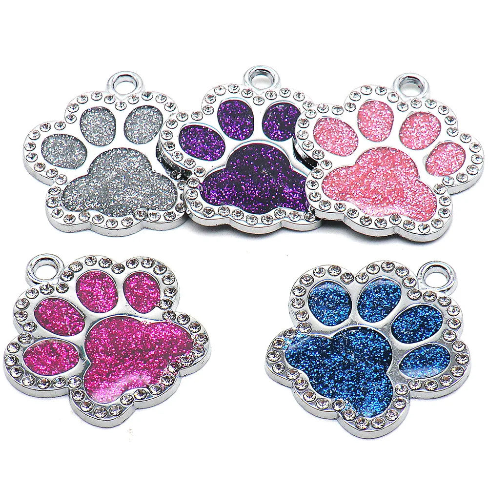 All the Glitter Pawprint ID Pendant