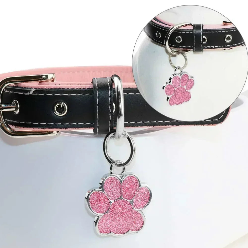 All the Glitter Pawprint ID Pendant