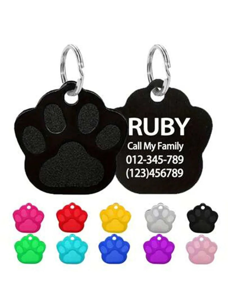 Classical Pet Paw ID Tag