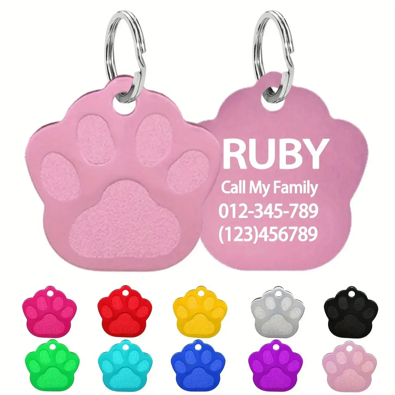 Classical Pet Paw ID Tag