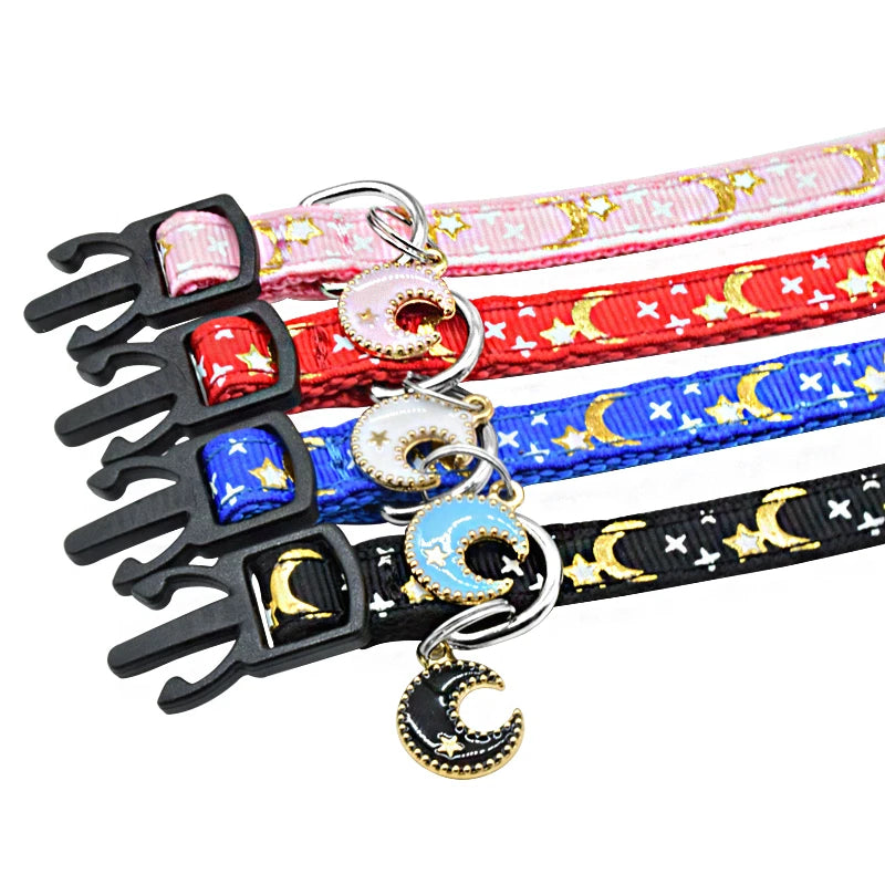 Classic Star & Moon Breakaway Cat Collar