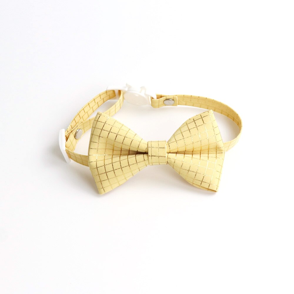 Seasonally Stylish Reflective Plaid Bowknot and Tie Cat Collar