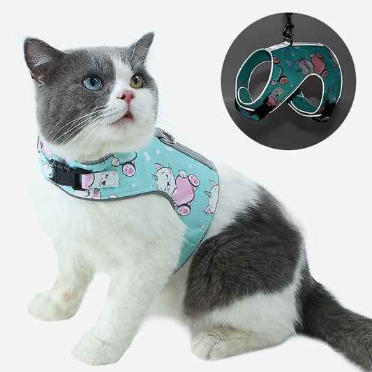 Whimsical Prints Reflective Cat Vest