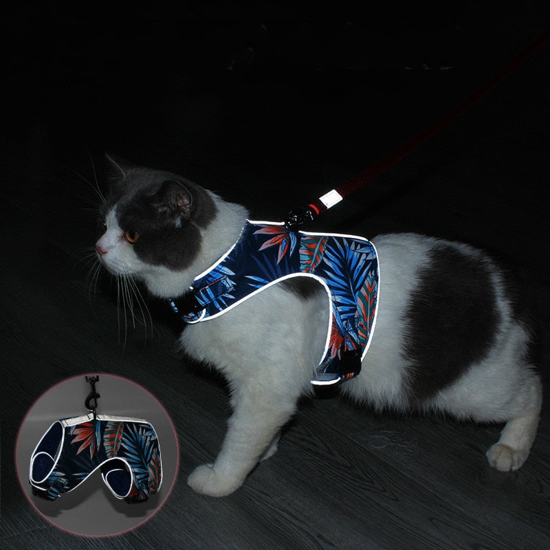 Whimsical Prints Reflective Cat Vest