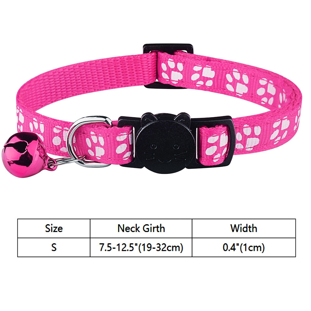 Simple Pawprint Breakaway Cat Collar