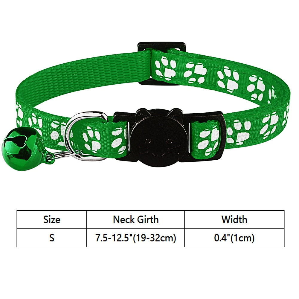 Simple Pawprint Breakaway Cat Collar