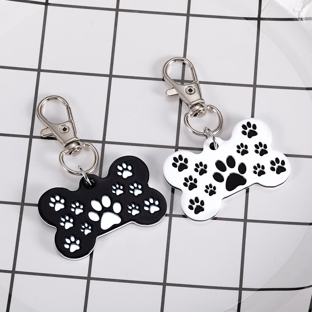 Customized Pawprint Cat ID Tag