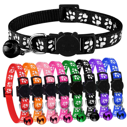 Simple Pawprint Breakaway Cat Collar