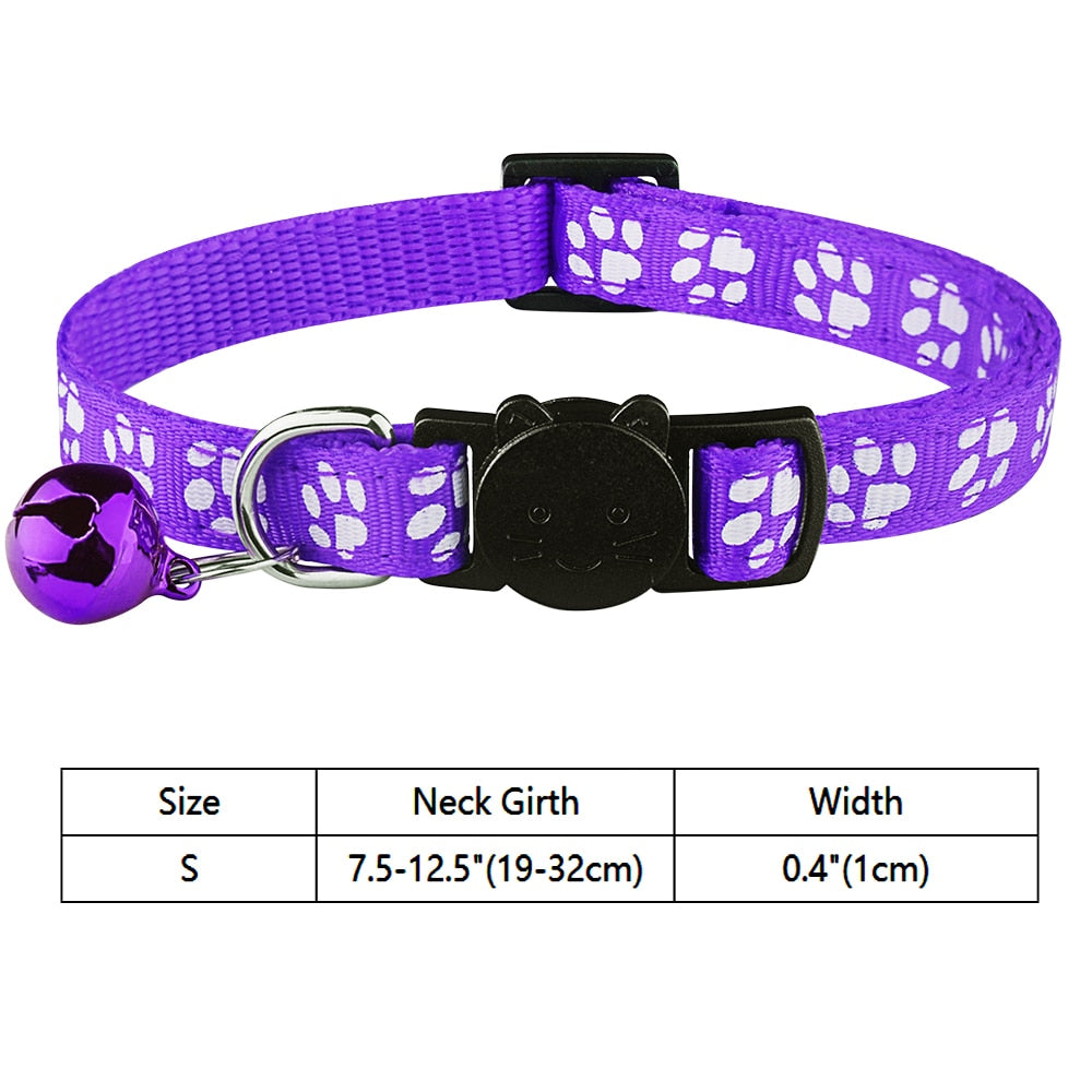 Simple Pawprint Breakaway Cat Collar