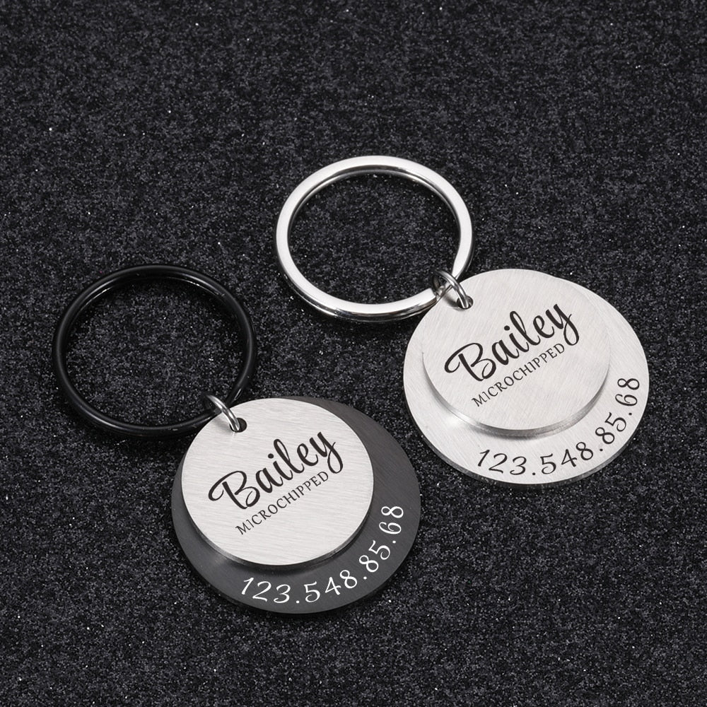 Moonlight Engraved Cat ID Tags