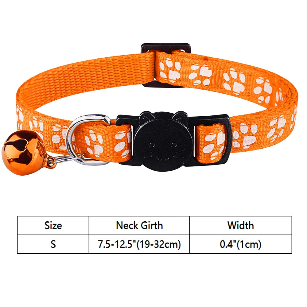 Simple Pawprint Breakaway Cat Collar