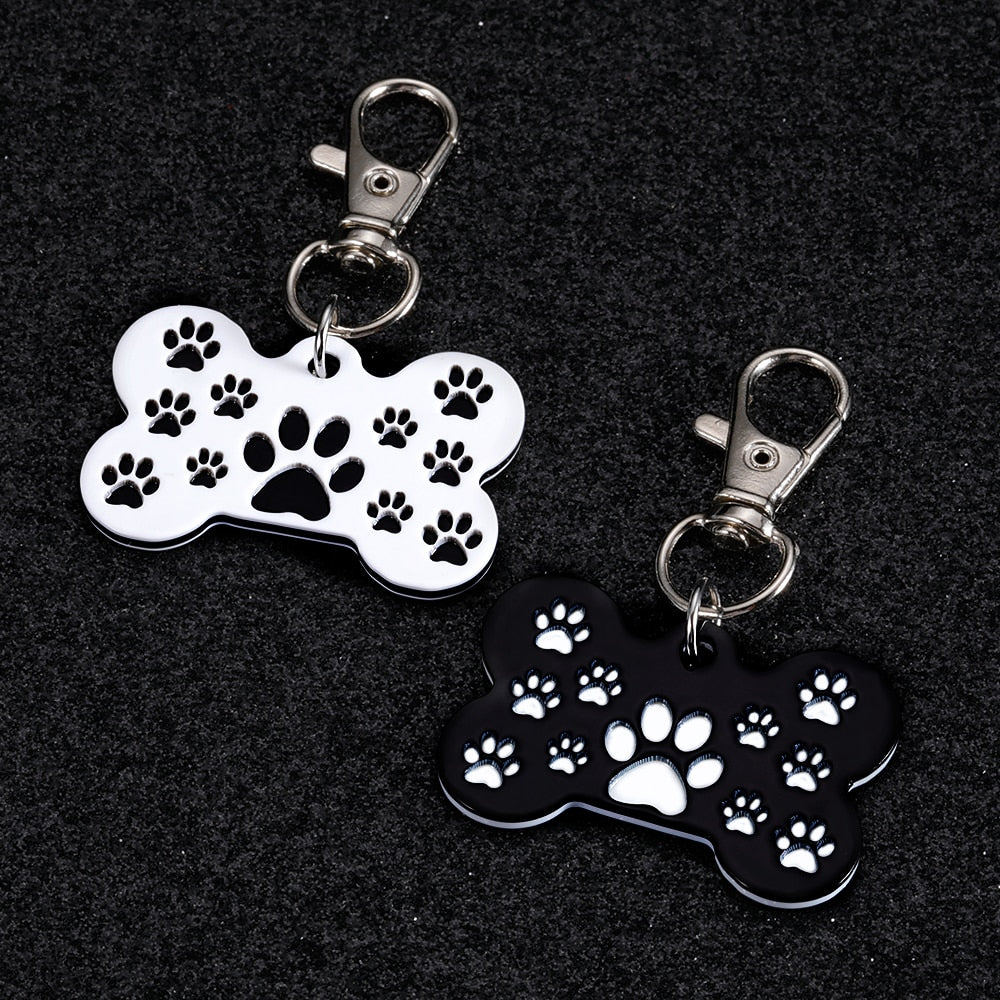 Customized Pawprint Cat ID Tag