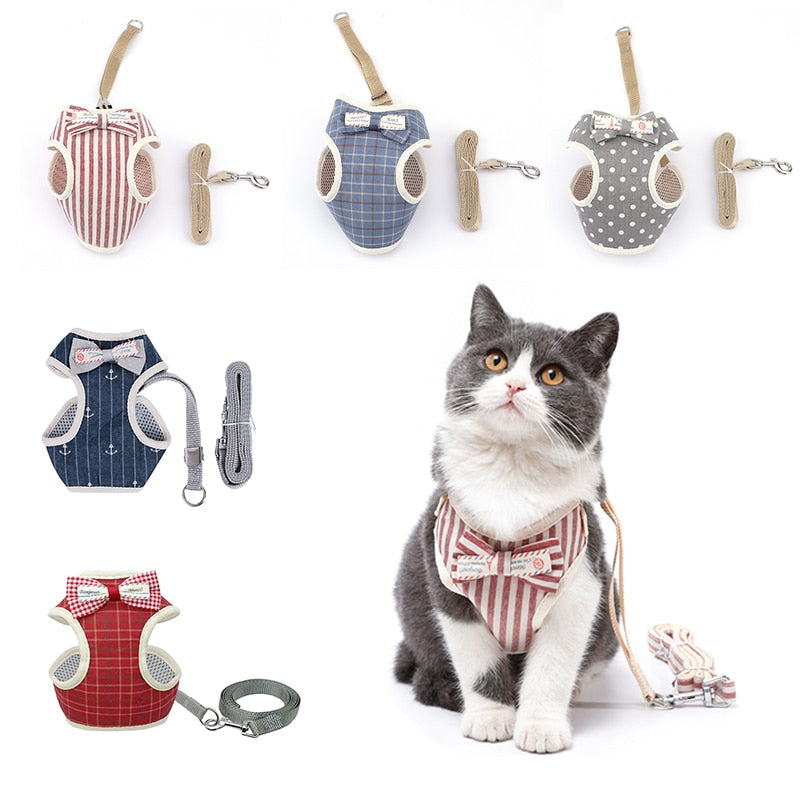 Adorably Puurrfect Bowknot Cat Harness