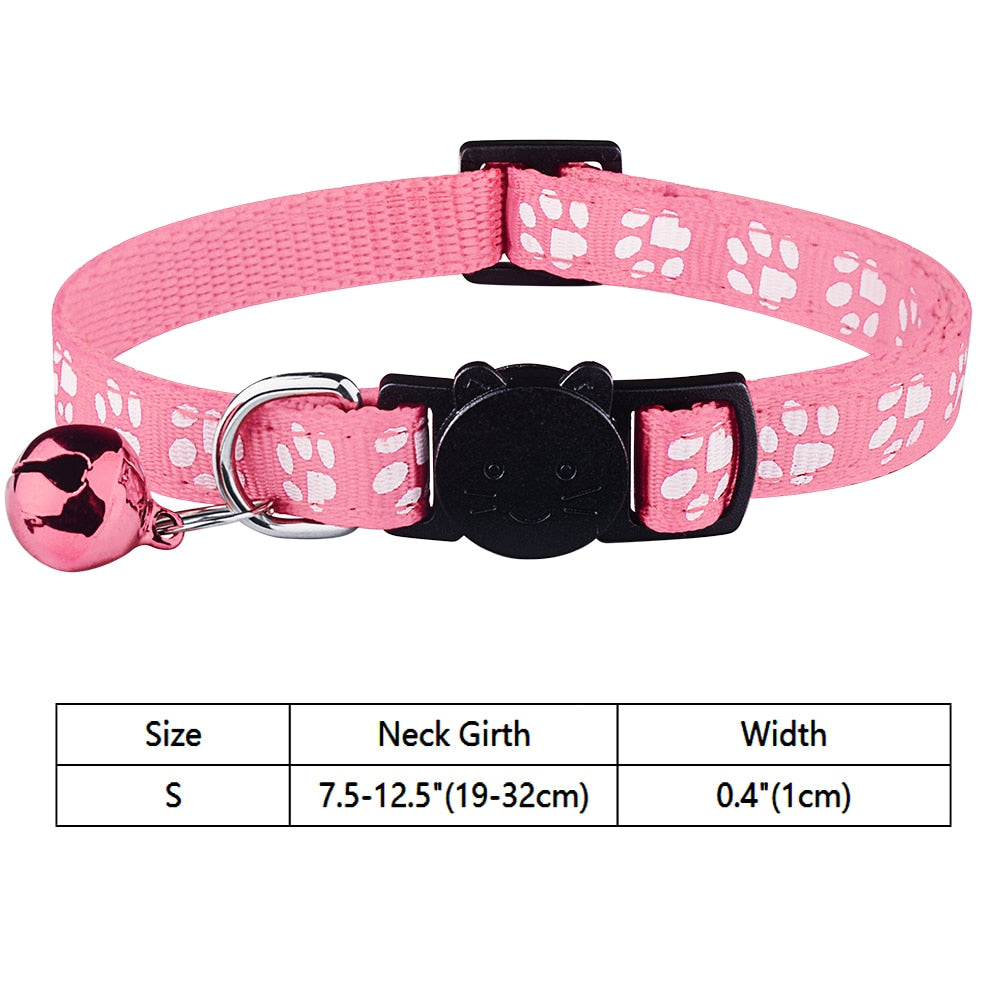 Simple Pawprint Breakaway Cat Collar