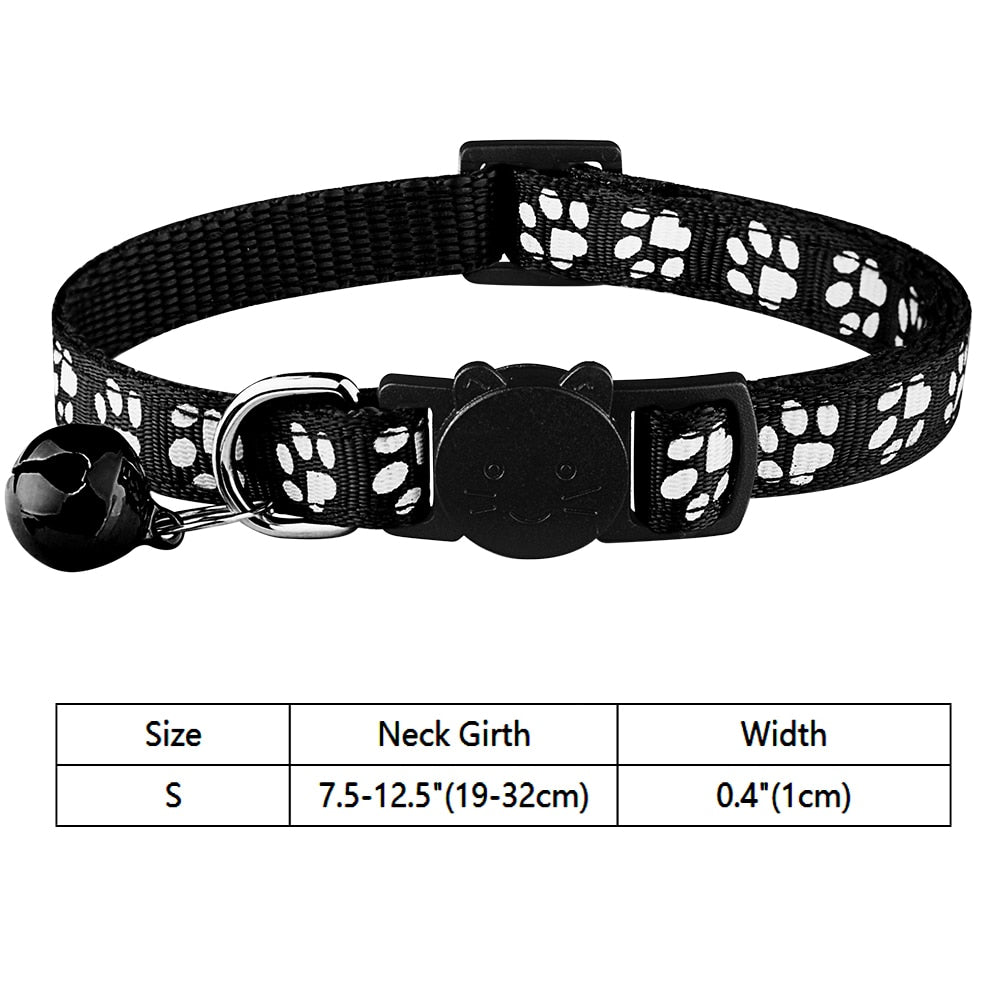 Simple Pawprint Breakaway Cat Collar