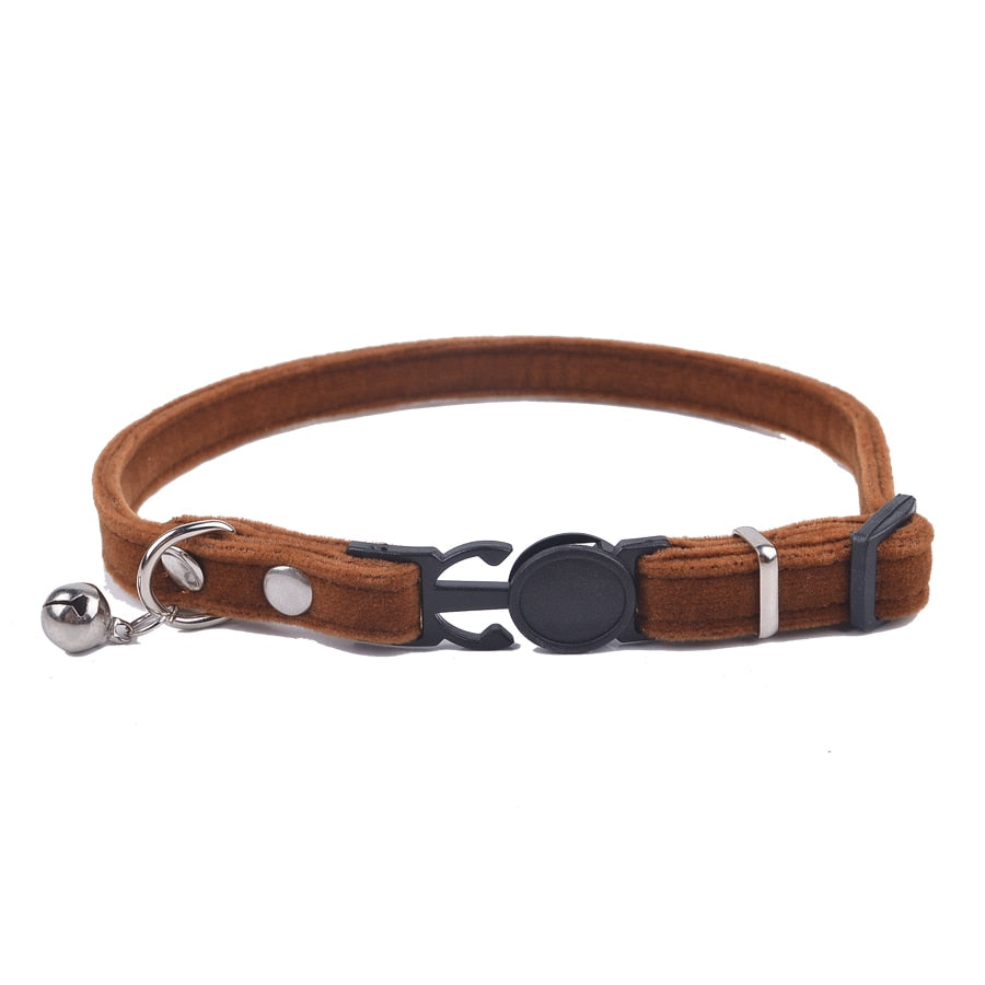 Simple Yet Purfect Suede Breakaway Cat Collar